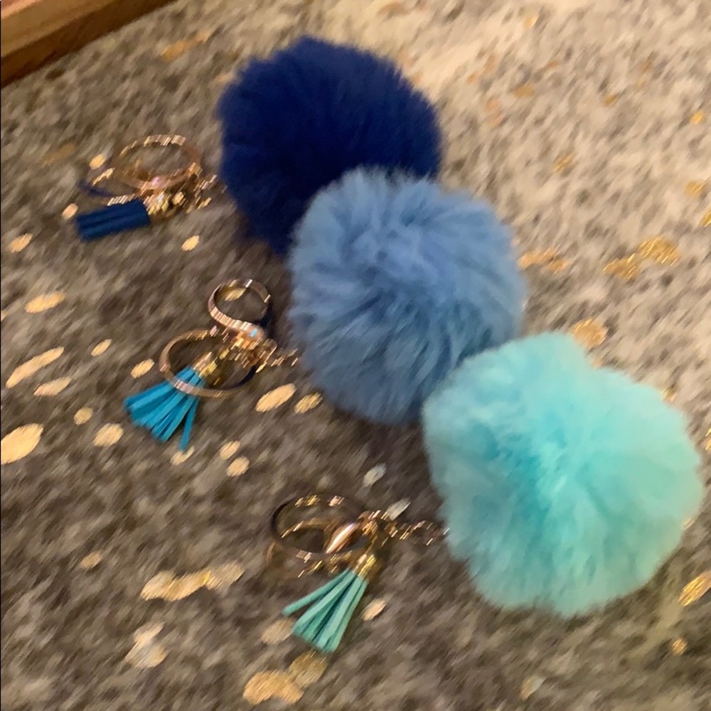 Pompom Keychain/ Purse Accessory